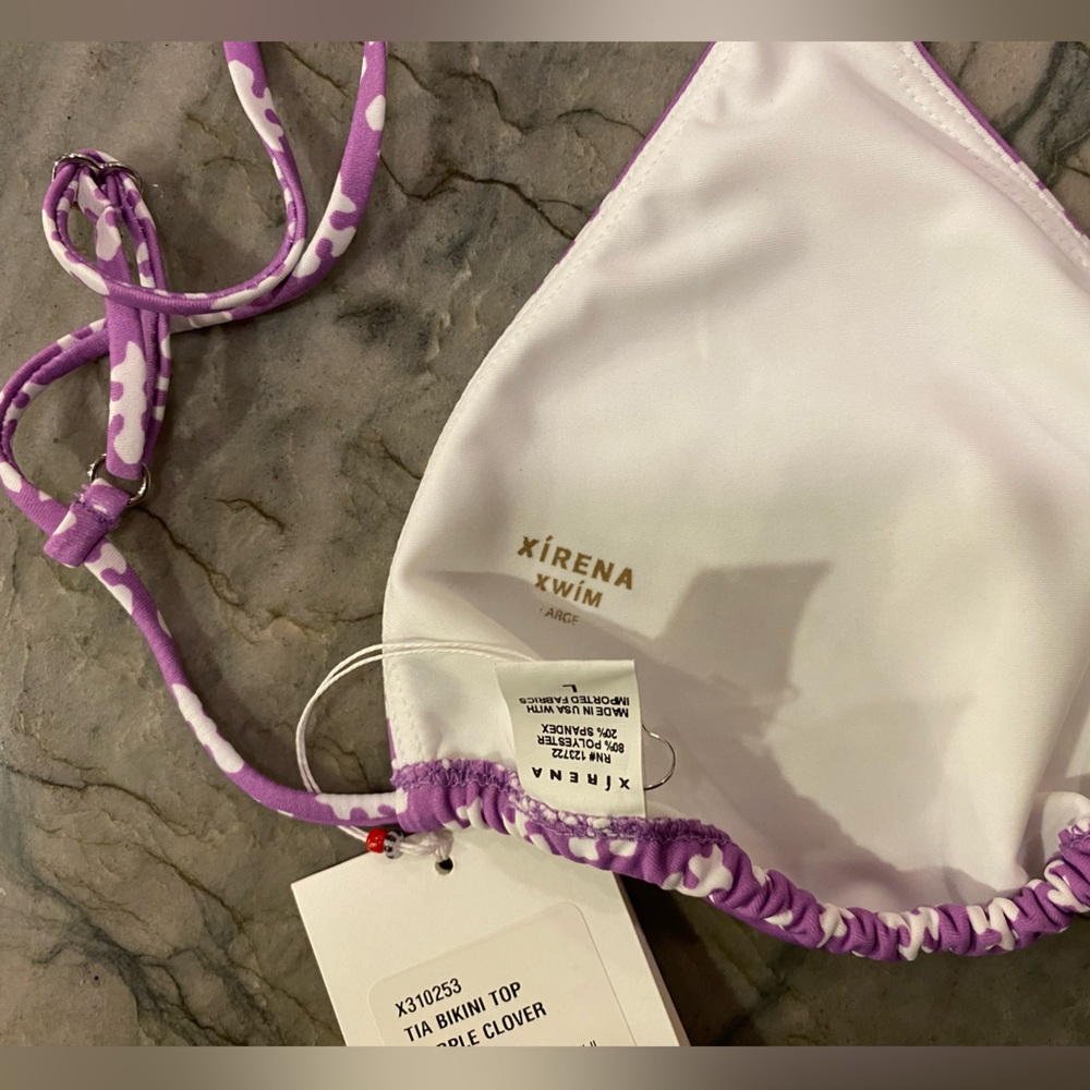 Xirena Tia Bikini Top in Purple Clover - Picture 8 of 9